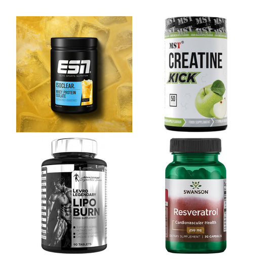 Wettkampfvorbereitung: ESN ISOCLEAR + MST Creatine + 2 weitere – alle enthaltenen Artikel