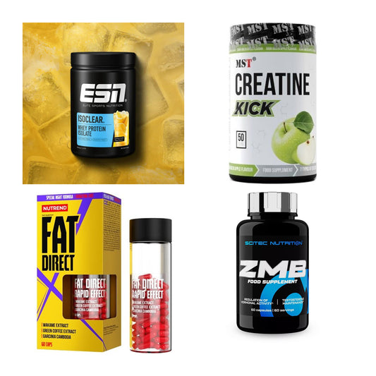 Wettkampfvorbereitung: ESN ISOCLEAR + MST Creatine + 2 weitere – alle enthaltenen Artikel