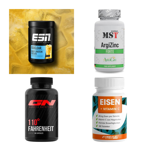 Wettkampfvorbereitung: ESN ISOCLEAR + MST ArgiZinc + 2 weitere – alle enthaltenen Artikel
