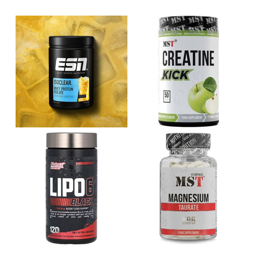 Wettkampfvorbereitung: ESN ISOCLEAR + MST Creatine + 2 weitere – alle enthaltenen Artikel