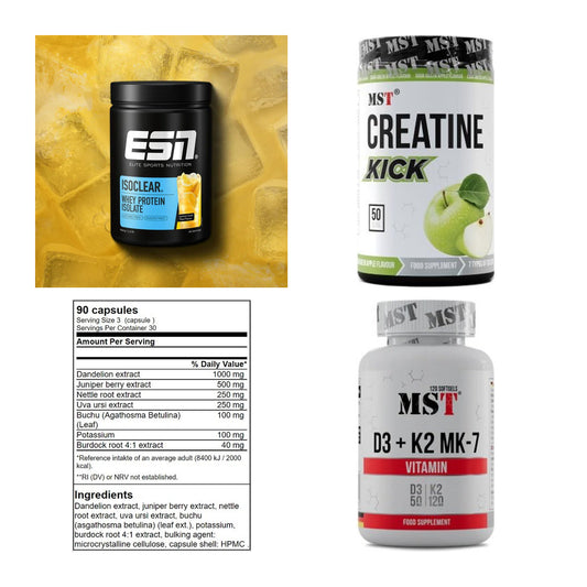Wettkampfvorbereitung: ESN ISOCLEAR + MST Creatine + 2 weitere – alle enthaltenen Artikel