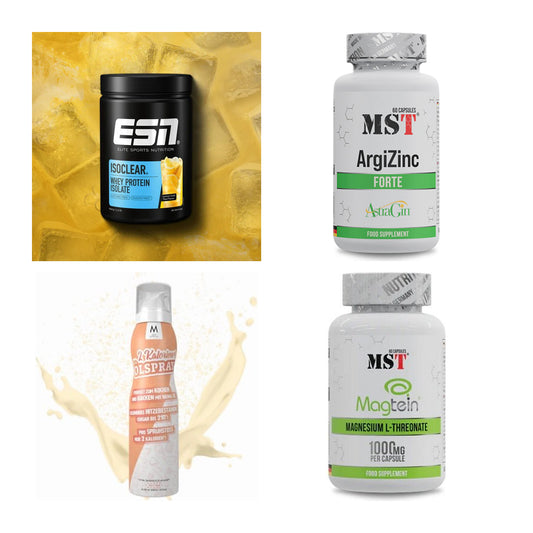 Wettkampfvorbereitung: ESN ISOCLEAR + MST ArgiZinc + 2 weitere – alle enthaltenen Artikel