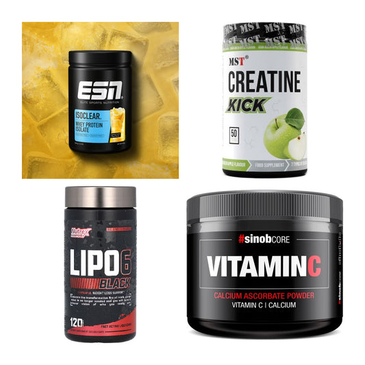 Wettkampfvorbereitung: ESN ISOCLEAR + MST Creatine + 2 weitere – alle enthaltenen Artikel