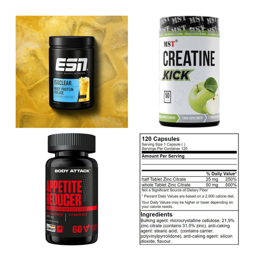Wettkampfvorbereitung: ESN ISOCLEAR + MST Creatine + 2 weitere – alle enthaltenen Artikel