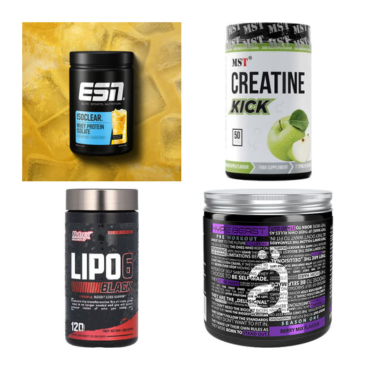 Wettkampfvorbereitung: ESN ISOCLEAR + MST Creatine + 2 weitere – alle enthaltenen Artikel