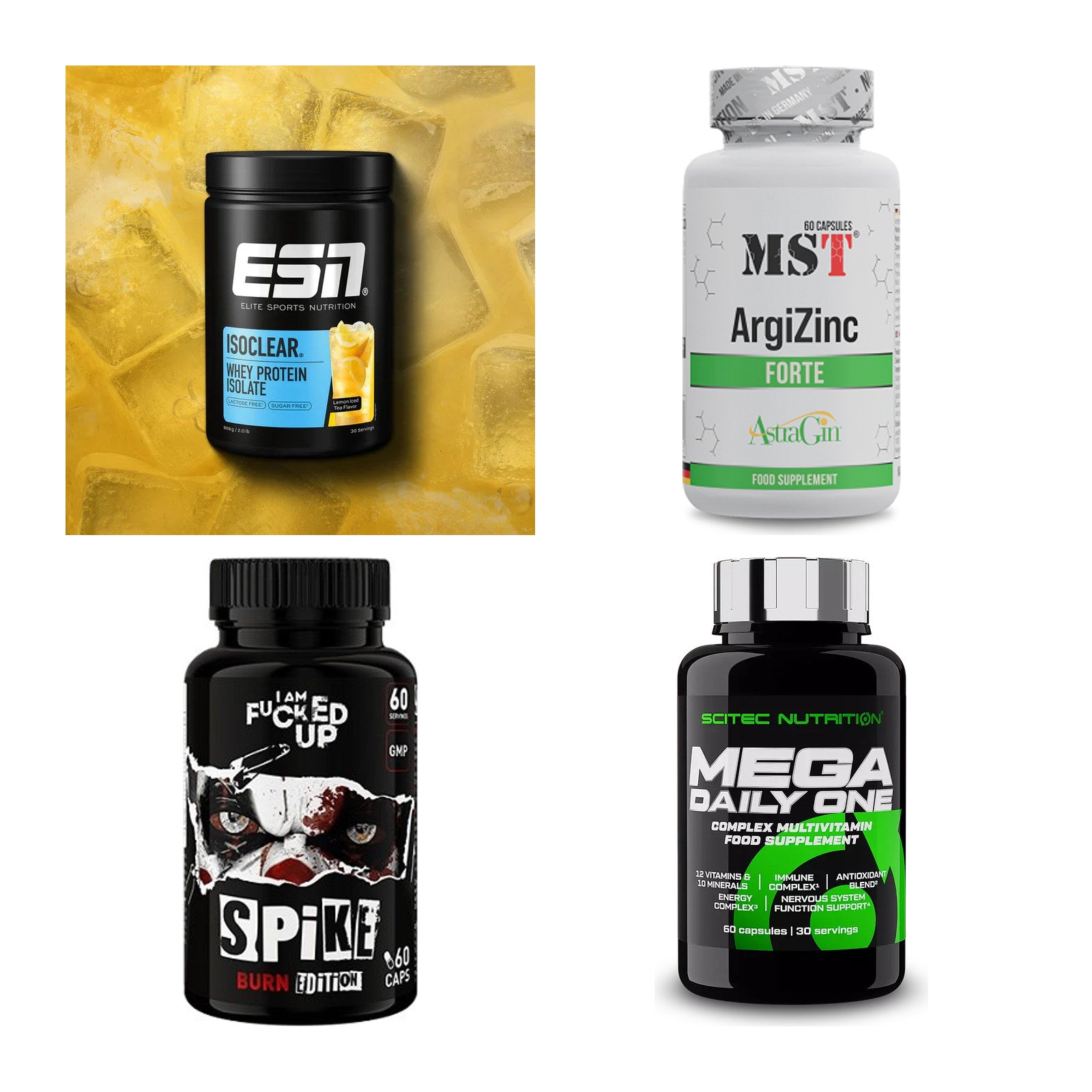 Wettkampfvorbereitung: ESN ISOCLEAR + MST ArgiZinc + 2 weitere – alle enthaltenen Artikel