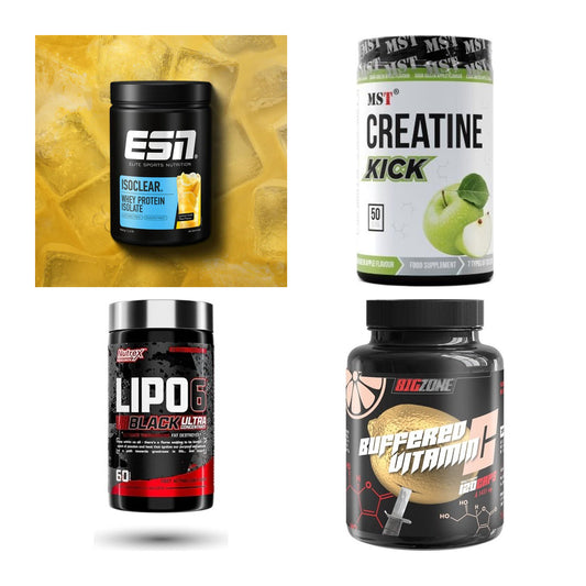Wettkampfvorbereitung: ESN ISOCLEAR + MST Creatine + 2 weitere – alle enthaltenen Artikel