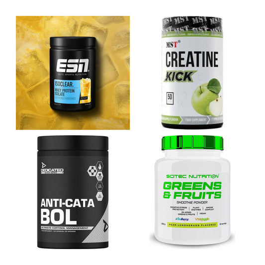 Wettkampfvorbereitung: ESN ISOCLEAR + MST Creatine + 2 weitere – alle enthaltenen Artikel