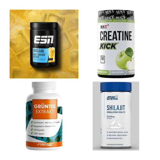 Wettkampfvorbereitung: ESN ISOCLEAR + MST Creatine + 2 weitere – alle enthaltenen Artikel