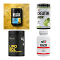 Wettkampfvorbereitung: ESN ISOCLEAR + MST Creatine + 2 weitere – alle enthaltenen Artikel