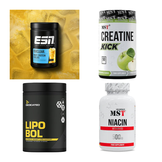 Wettkampfvorbereitung: ESN ISOCLEAR + MST Creatine + 2 weitere – alle enthaltenen Artikel