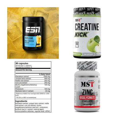 Wettkampfvorbereitung: ESN ISOCLEAR + MST Creatine + 2 weitere – alle enthaltenen Artikel