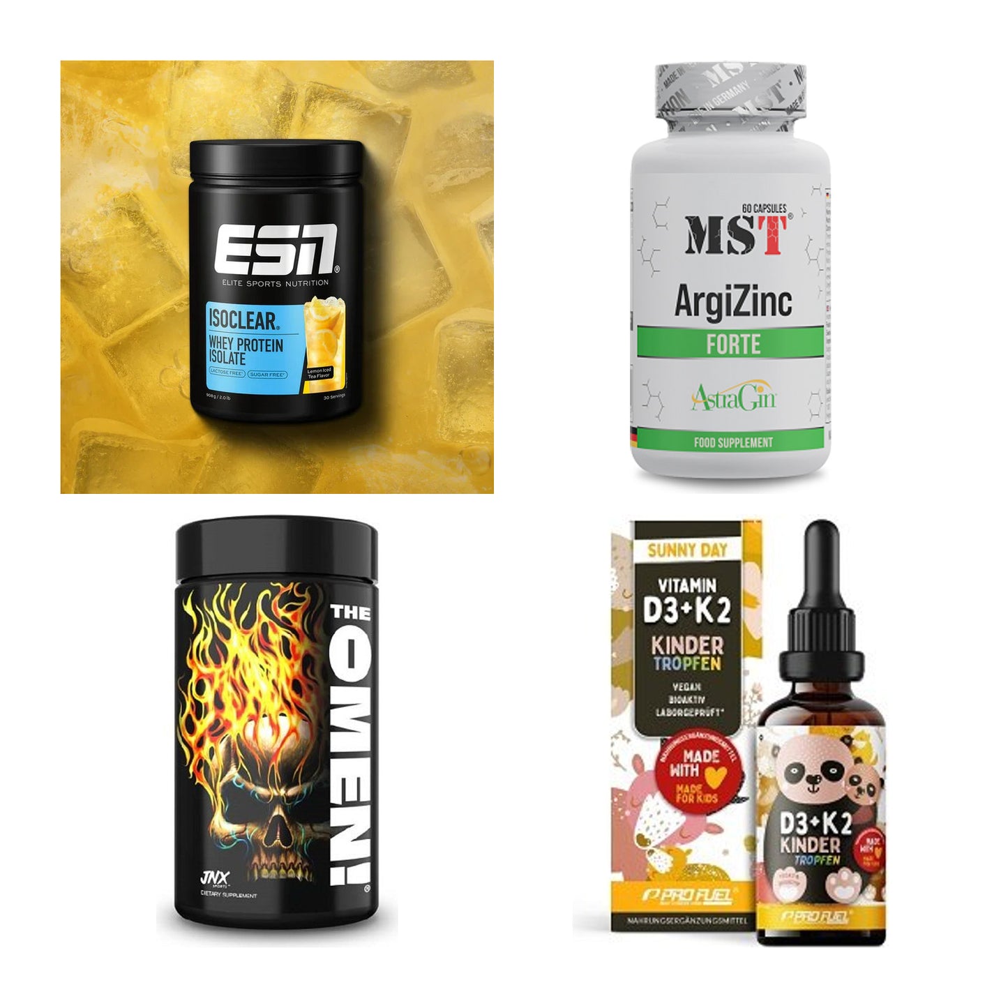 Wettkampfvorbereitung: ESN ISOCLEAR + MST ArgiZinc + 2 weitere – alle enthaltenen Artikel