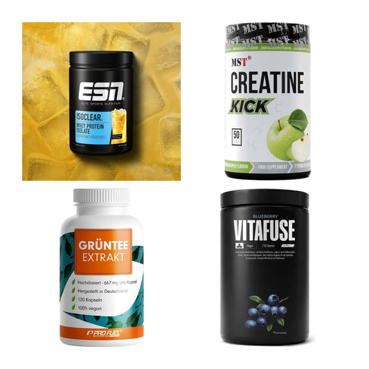 Wettkampfvorbereitung: ESN ISOCLEAR + MST Creatine + 2 weitere – alle enthaltenen Artikel