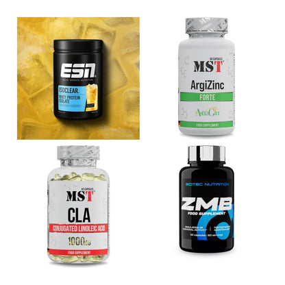 Wettkampfvorbereitung: ESN ISOCLEAR + MST ArgiZinc + 2 weitere – alle enthaltenen Artikel