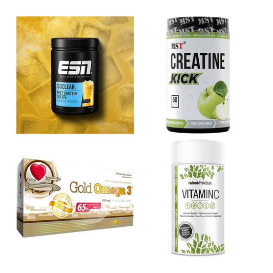 Wettkampfvorbereitung: ESN ISOCLEAR + MST Creatine + 2 weitere – alle enthaltenen Artikel