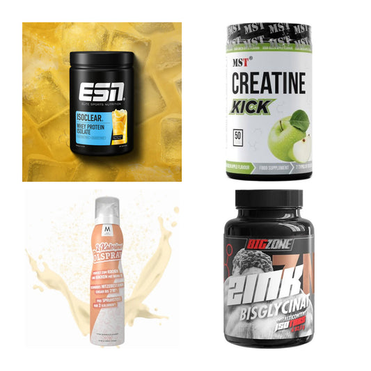 Wettkampfvorbereitung: ESN ISOCLEAR + MST Creatine + 2 weitere – alle enthaltenen Artikel