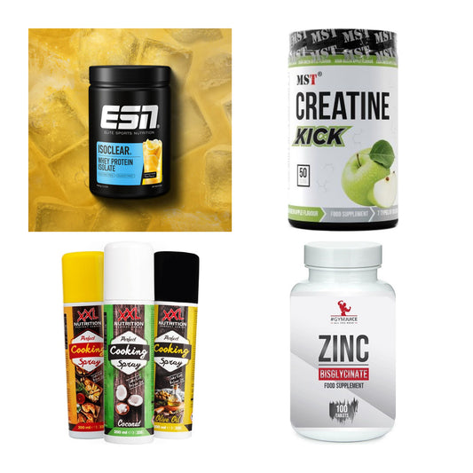 Wettkampfvorbereitung: ESN ISOCLEAR + MST Creatine + 2 weitere – alle enthaltenen Artikel