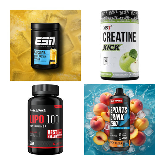 Wettkampfvorbereitung: ESN ISOCLEAR + MST Creatine + 2 weitere – alle enthaltenen Artikel
