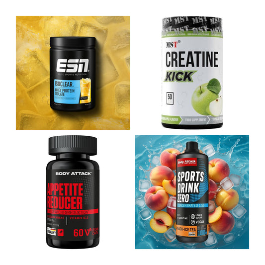 Wettkampfvorbereitung: ESN ISOCLEAR + MST Creatine + 2 weitere – alle enthaltenen Artikel