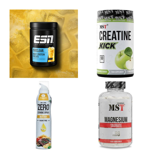 Wettkampfvorbereitung: ESN ISOCLEAR + MST Creatine + 2 weitere – alle enthaltenen Artikel