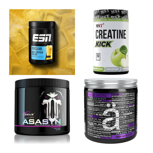 Wettkampfvorbereitung: ESN ISOCLEAR + MST Creatine + 2 weitere – alle enthaltenen Artikel