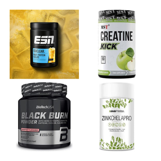 Wettkampfvorbereitung: ESN ISOCLEAR + MST Creatine + 2 weitere – alle enthaltenen Artikel
