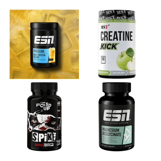 Wettkampfvorbereitung: ESN ISOCLEAR + MST Creatine + 2 weitere – alle enthaltenen Artikel