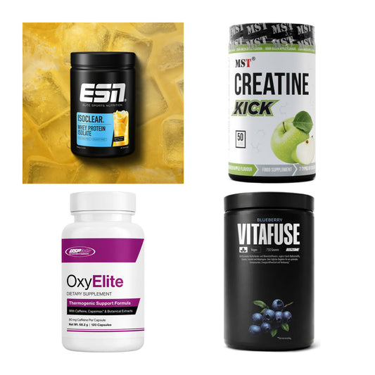Wettkampfvorbereitung: ESN ISOCLEAR + MST Creatine + 2 weitere – alle enthaltenen Artikel