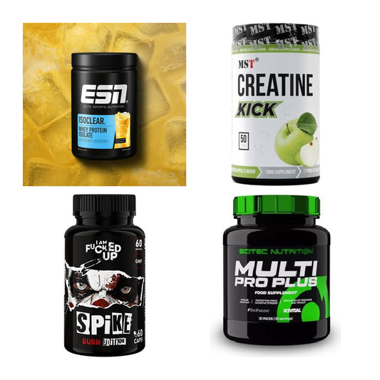 Wettkampfvorbereitung: ESN ISOCLEAR + MST Creatine + 2 weitere – alle enthaltenen Artikel