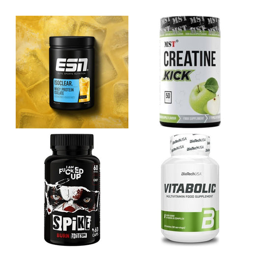Wettkampfvorbereitung: ESN ISOCLEAR + MST Creatine + 2 weitere – alle enthaltenen Artikel