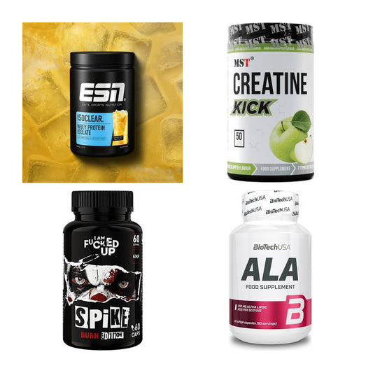 Wettkampfvorbereitung: ESN ISOCLEAR + MST Creatine + 2 weitere – alle enthaltenen Artikel