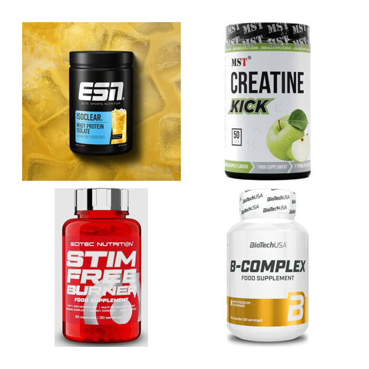 Wettkampfvorbereitung: ESN ISOCLEAR + MST Creatine + 2 weitere – alle enthaltenen Artikel