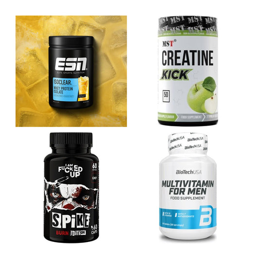 Wettkampfvorbereitung: ESN ISOCLEAR + MST Creatine + 2 weitere – alle enthaltenen Artikel