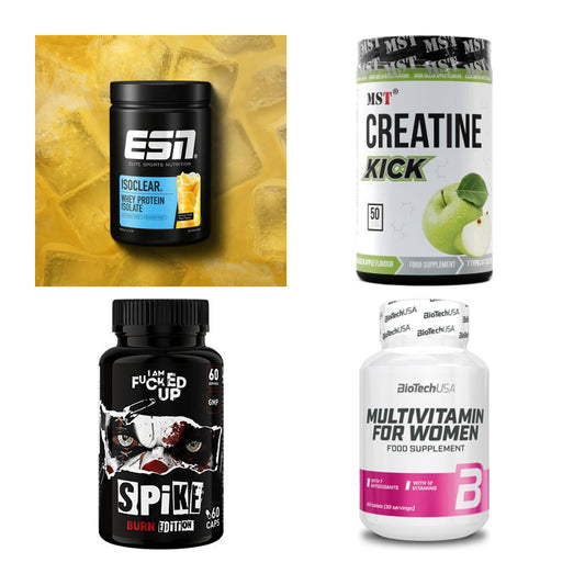 Wettkampfvorbereitung: ESN ISOCLEAR + MST Creatine + 2 weitere – alle enthaltenen Artikel