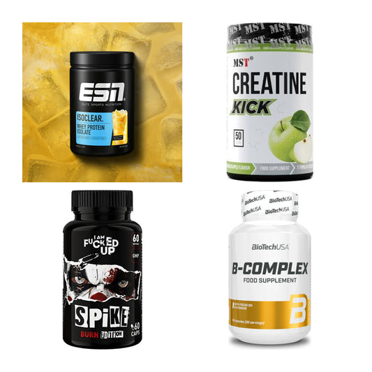 Wettkampfvorbereitung: ESN ISOCLEAR + MST Creatine + 2 weitere – alle enthaltenen Artikel