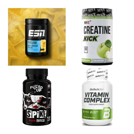 Wettkampfvorbereitung: ESN ISOCLEAR + MST Creatine + 2 weitere – alle enthaltenen Artikel