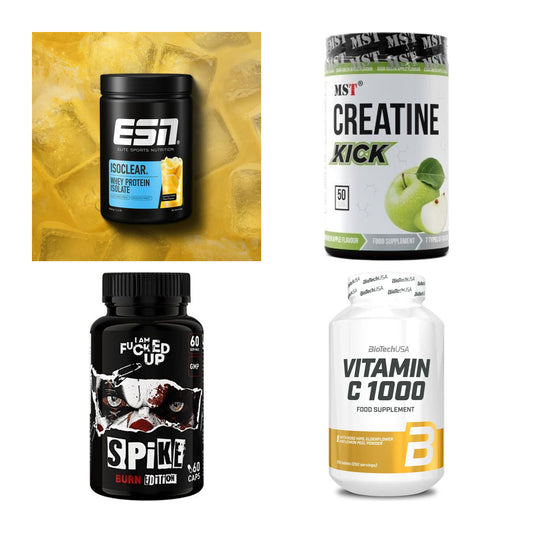 Wettkampfvorbereitung: ESN ISOCLEAR + MST Creatine + 2 weitere – alle enthaltenen Artikel