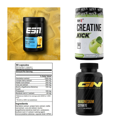 Wettkampfvorbereitung: ESN ISOCLEAR + MST Creatine + 2 weitere – alle enthaltenen Artikel