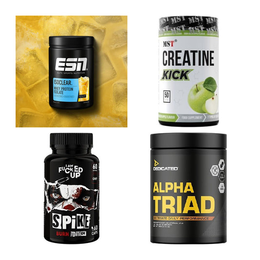 Wettkampfvorbereitung: ESN ISOCLEAR + MST Creatine + 2 weitere – alle enthaltenen Artikel