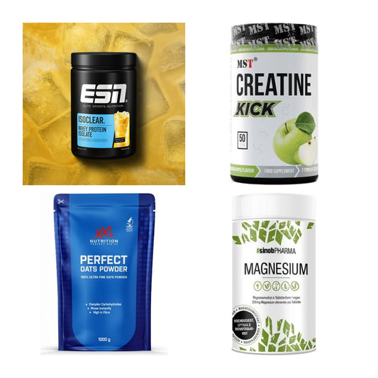 Wettkampfvorbereitung: ESN ISOCLEAR + MST Creatine + 2 weitere – alle enthaltenen Artikel