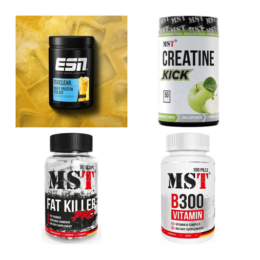 Wettkampfvorbereitung: ESN ISOCLEAR + MST Creatine + 2 weitere – alle enthaltenen Artikel