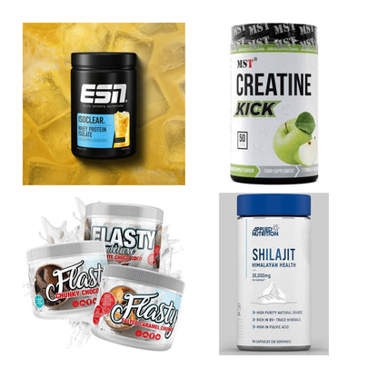 Wettkampfvorbereitung: ESN ISOCLEAR + MST Creatine + 2 weitere – alle enthaltenen Artikel