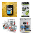 Wettkampfvorbereitung: ESN ISOCLEAR + MST Creatine + 2 weitere – alle enthaltenen Artikel
