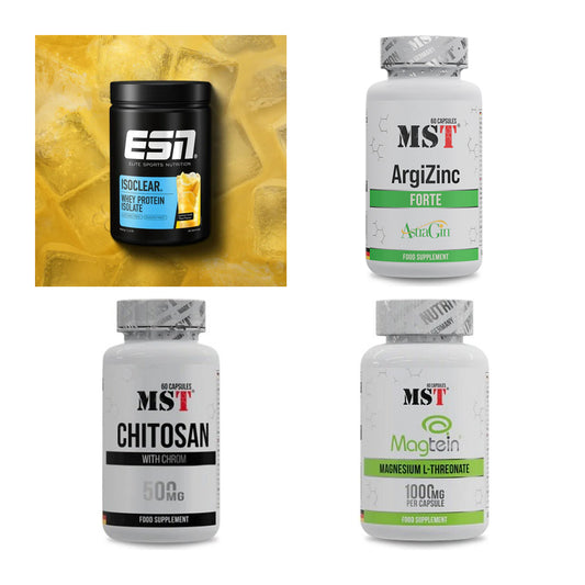 Wettkampfvorbereitung: ESN ISOCLEAR + MST ArgiZinc + 2 weitere – alle enthaltenen Artikel