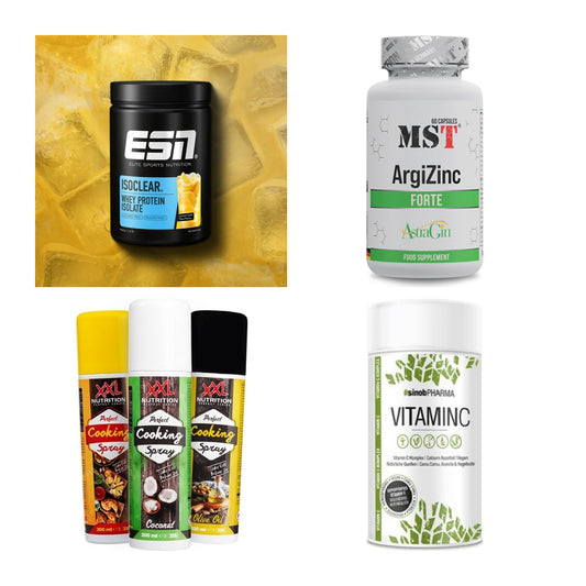 Wettkampfvorbereitung: ESN ISOCLEAR + MST ArgiZinc + 2 weitere – alle enthaltenen Artikel