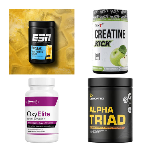 Wettkampfvorbereitung: ESN ISOCLEAR + MST Creatine + 2 weitere – alle enthaltenen Artikel