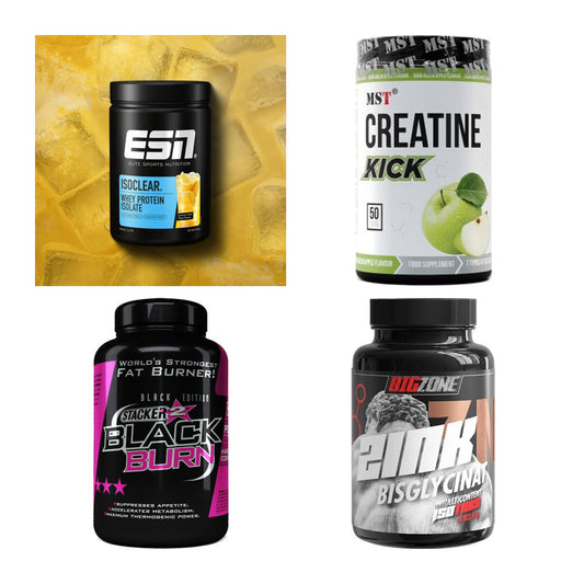 Wettkampfvorbereitung: ESN ISOCLEAR + MST Creatine + 2 weitere – alle enthaltenen Artikel