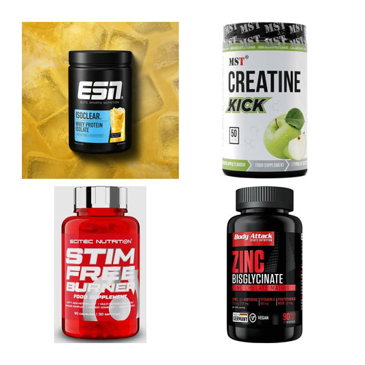 Wettkampfvorbereitung: ESN ISOCLEAR + MST Creatine + 2 weitere – alle enthaltenen Artikel