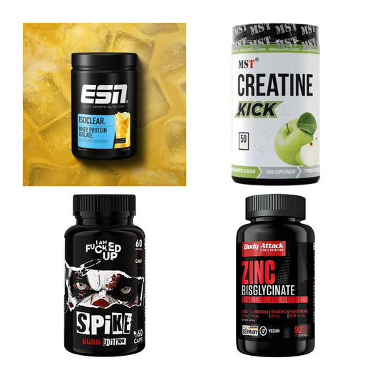 Wettkampfvorbereitung: ESN ISOCLEAR + MST Creatine + 2 weitere – alle enthaltenen Artikel